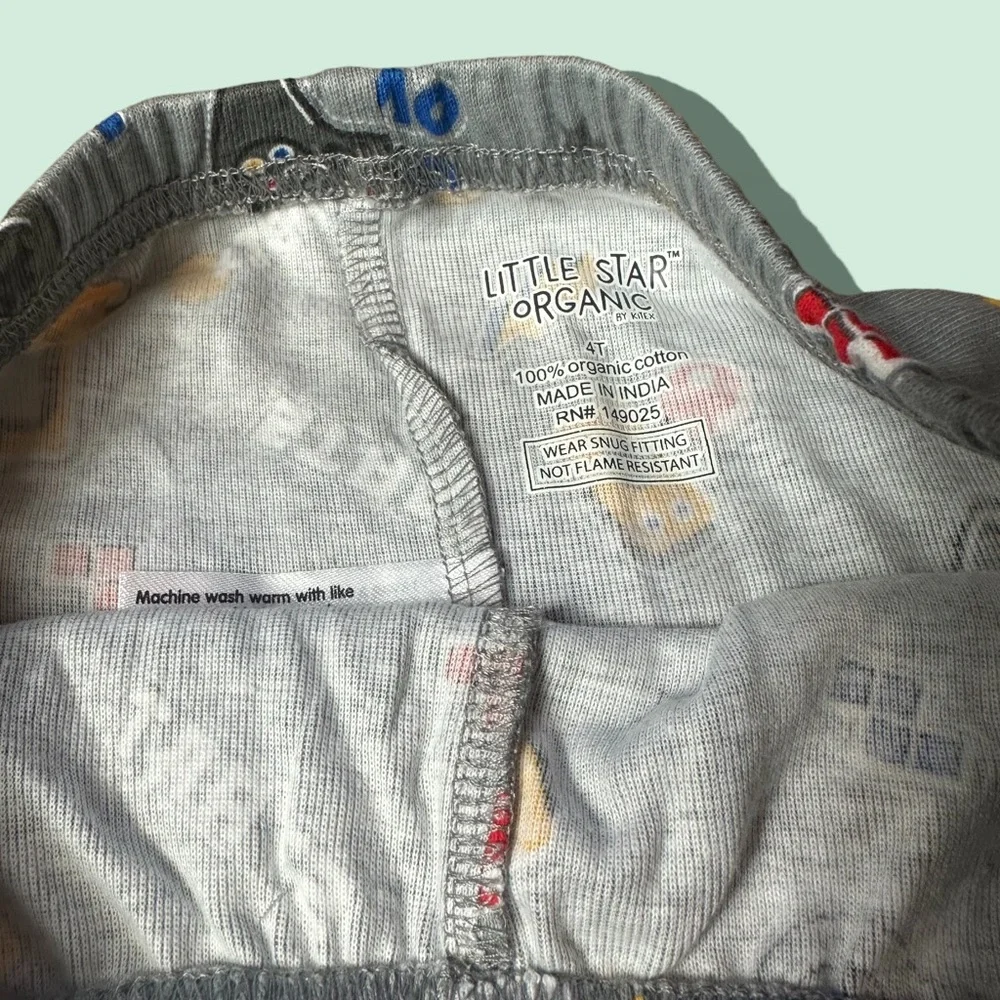 NWT Toddler Little Star Organic Gray Gaming Gameboy Pajama Set Size 4T